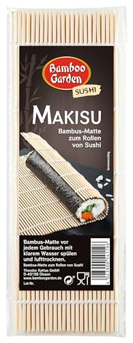 Bamboo Garden Makisu - Bambusmatte zum Rollen von Sushi Sushimatte, Sushi-Roller, Former zum asiatisch Kochen, Menge: 3 Stück (Verpackungsdesign kann abweichen)