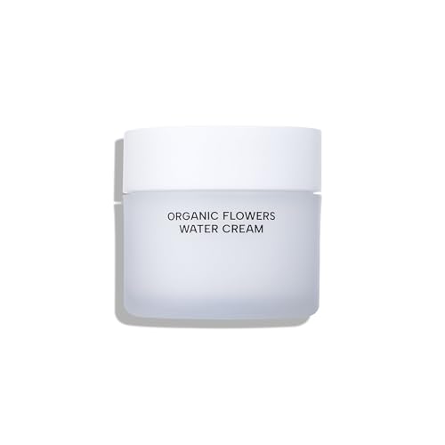 Whamisa Bio Blumen Wassercreme - 95,2% organische, wasserfreie Formel, fermentierte Postbiotika für tiefe Hydratation, beruhigende & feuchtigkeitsspendende Pflege (50ml)
