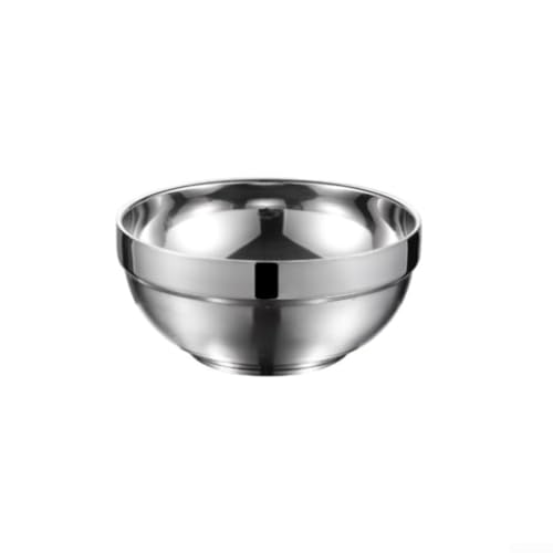 Allthingstore Isolierte Edelstahlschalen zum Servieren von Salat, Reis und Saucen, ideal für jede Küche (13 cm)