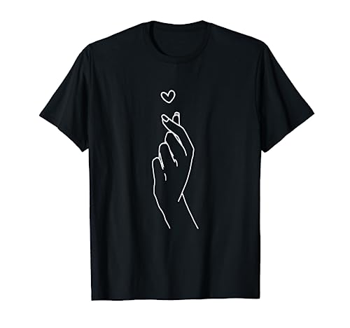 Koreanischer Fanartikel mit Fingerherzen, Kpop-Liebe, K-Pop-Artikel, Kdrama T-Shirt