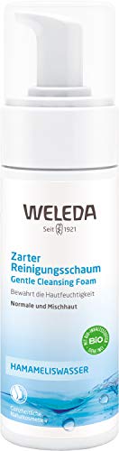 WELEDA Bio Zarter Reinigungsschaum, Naturkosmetik Gesichtsreinigung zur porentiefen Reinigung für normale und Mischhaut, Pflegeschaum gegen unreine Haut im Gesicht (1 x 150 ml)