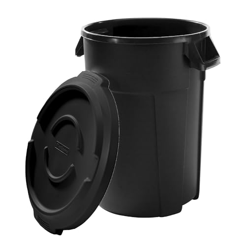 rothopro | Multifunktionsbehälter mit Deckel | Volumen 120 l | schwarz | BxHxT 610 x 760 x 570 mm