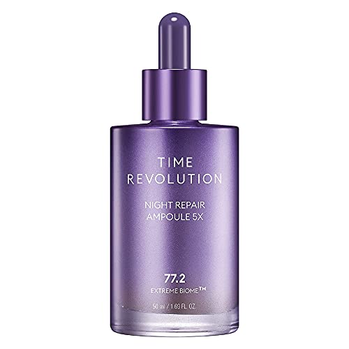 MISSHA Time Revolution Night Repair Gesichtsserum Ampulle (5. Generation) – Probiotische Hautpflege über Nacht für intensive Reparatur und Ausstrahlung, 50ml