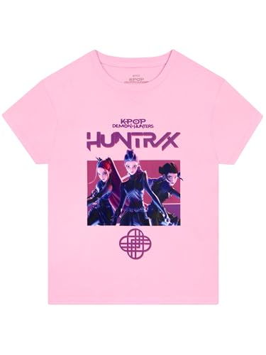 KPop Demon Hunters Huntrix Shirt, Süßes K Pop T-Shirt Für Kinder, T Shirt Kinder Und Tshirt Mädchen Aus Baumwolle, Rosa 140
