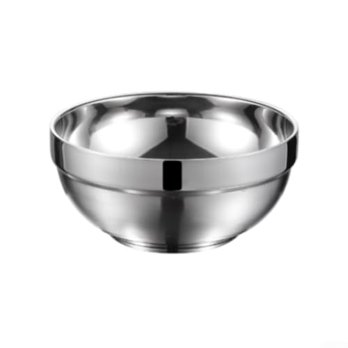 Stilvolle doppellagige Edelstahlschalen zum Servieren von Reis, Salat und mehr, perfekt für jeden Anlass (16 cm)