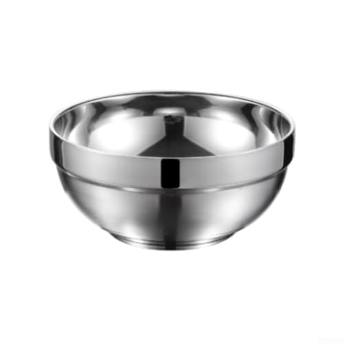 Isolierte Edelstahlschalen zum Servieren von Salat und Reis, geeignet für Heimküchen und Veranstaltungen im Freien (16 cm)