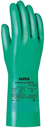 Uvex Nitril- / Chemikalienhandschuh - Hochwertiger Schutzhandschuh gegen chemische und mechanische Risiken - 10