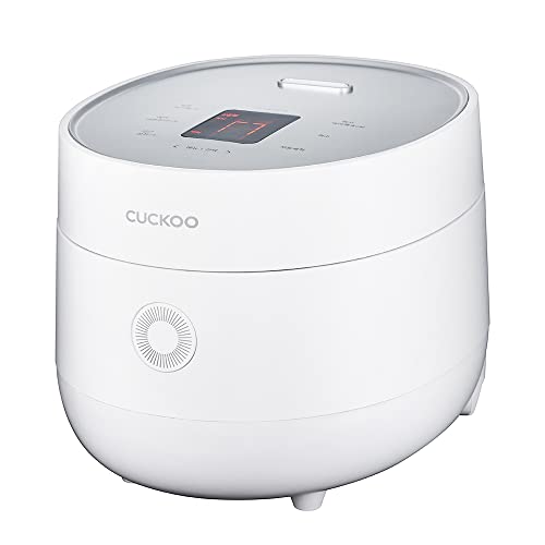 CUCKOO CR-0675F | 6 Tassen (ungekocht) Reiskocher | 13 Menüoptionen: Quinoa, Haferflocken, brauner Reis und mehr, Touchscreen, Antihaft-Innentopf | Weiß