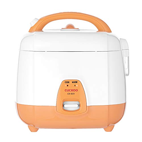 Cuckoo CR-0331 Elektrischer Reiskocher 0,54 l (3 Personen) mit Warmhaltefunktion, Orange