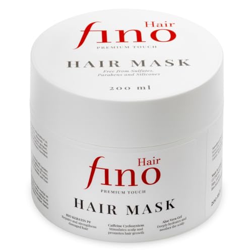 fino Hair Premium Touch Haarmaske – Mit Biotin, Keratin & Arganöl – Tiefenpflege für gesundes & kräftiges Haar – Ohne Silikone & Parabene – Feuchtigkeit & Schutz – 200ml