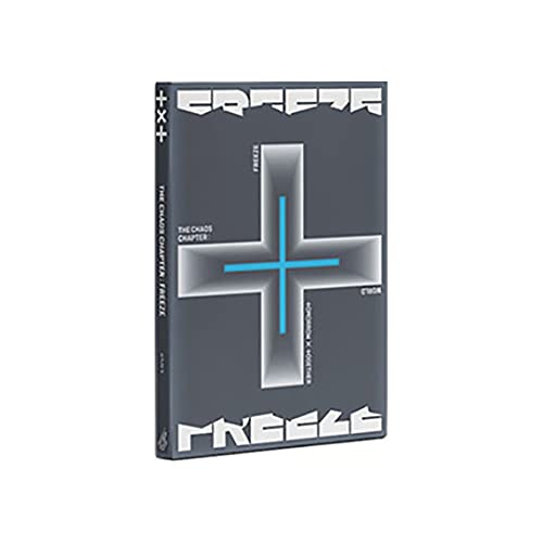 TXT Tomorrow X Together The Chaos Chapter : Freeze Album (World Version) CD+Poster+Photobook+Sticker Pack+Lyric Book+Behind Book+Photocard+OS Photocard+Postcard+(Extra 4 Photocards)