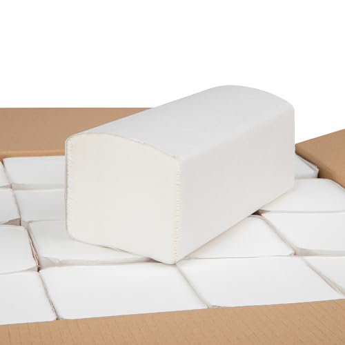 3.200 Blatt Papierhandtücher EXTRA WEICH hochweiß Premium 2-lagig 24 x 21 cm ZZ-Falz, Zellstoff, saugstark, Falthandtuch weiß, für Handtuchspender in Toiletten, Büros, Praxen und Studios