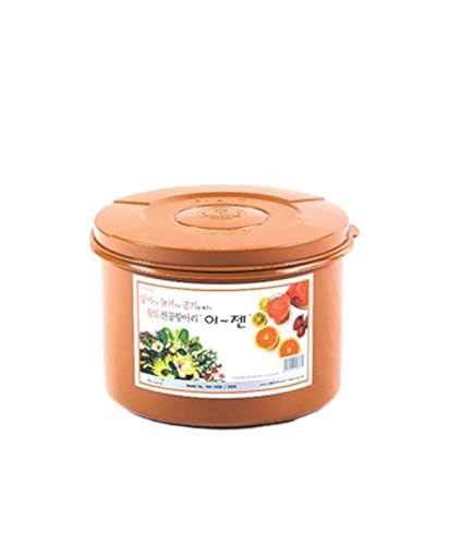 E-Jen Premium Kimchi, Sauerkraut-Behälter, probiotische Gärung mit innerem Vakuumdeckel, rund, 3 l