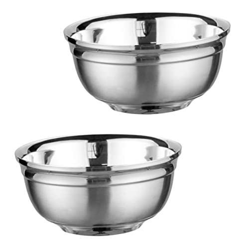 Alipis 2stücke Doppelwandige Isolierte Edelstahlschalen Doppelter Vakuum-effekt Hitzeisolierend Und Antibrennbar Lebensmittelecht Für Suppe Salat Obst Und Reis Zur Sicheren Aufbewahrung