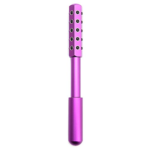 JIUJ Radiance Roller – Germanium-Stein, belebende Gesicht/Augen/Körper, Massagerolle für Hautstraffung/Straffung, Entschwellung, Anti-Aging- und Spannungslinderung (lila)