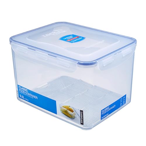 LocknLock PP Classic Vorratsdose mit Ablaufgitter | 9 L | 29,5 x 23 x 18,5 cm | 100 % luft- und wasserdicht | Gefrier-& Kühlschrank Organizer | Spülmaschinen-& Mikrowellengeeignet