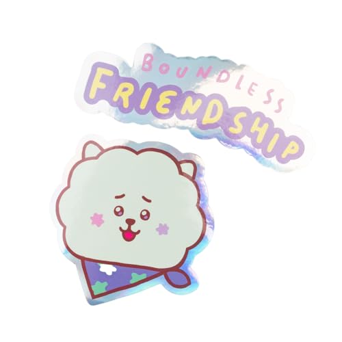 Grupo Erik Sticker Aufkleber Abziehbild BT21 RJ Set - wasserabweisende Aufkleber Kwaii BT21 Merch Geschenke