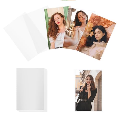 YUXIANLB 100 Stück Fotokartenhüllen, 56 x 89 mm, 200 Mikron Transparente Kpop-Schutzhüllen Sammelkartenhüllen Idol-Fotokarten Schutzhülle für Alben Fotokarten (Nicht Verschließbar)