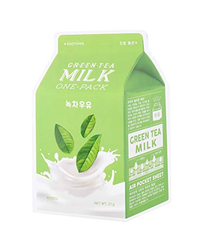 APIEU Green Tea Milk One-Pack Mask Sheet Mask Korea Kosmetik 1 Stück