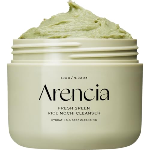 Arencia koreanischer Reis-Mochi-Gesichtsreiniger, schäumendes, sanftes Peeling, Alles-in-einem-Tiefenreinigung, feuchtigkeitsspendend, porenminimierend, entfernt Mitesser, 120 g