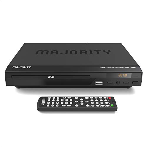 MAJORITY Scholars Kompakter DVD-Player, HDMI- & RCA-fähig, Multi-Regionen 1/2/3/4/5/6, USB-fähig, Fernbedienung (Schwarz) (DVD-Player)