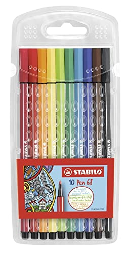 STABILO - Premium-Filzstift - Pen 68-10er Pack - 10 Farben