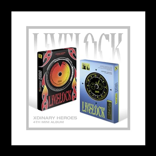 Xdinary Heroes Livelock 4th Mini-Album, Standard rote Version CD + 84p Fotobuch + 2p Photocard + 1p Credential Card + 1p Sammelkarte + 1p Lyric Poster auf Packung + Tracking Sealed XH