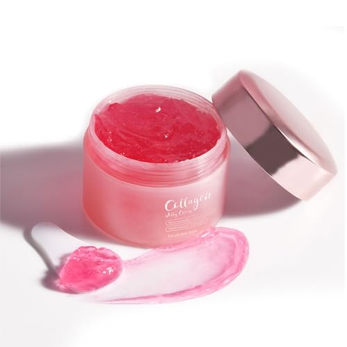Collagen Jelly Cream, Collagen Creme für Gesicht Anti-Aging, Kollagen Creme mit Korean Skincare Niacinamid & Hydrolysiertes Kollagen, Straffen Look, Stärkt die Feuchtigkeitsbarriere der Haut