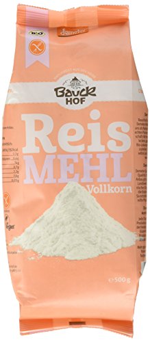 Bauckhof Reismehl Vollkorn 500 g Demeter gf, 3er Pack (3 x 500 g)