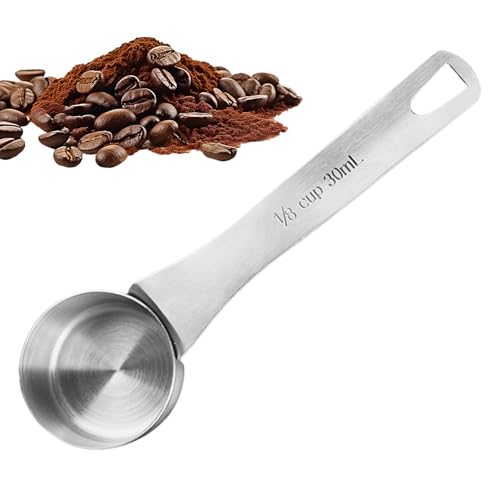 Messlöffel, Messlöffel aus Metall – Kaffeelöffel – Esslöffel aus Edelstahl zum Messen von trockenen und flüssigen Zutaten zum Kochen, Messlöffel aus Metall