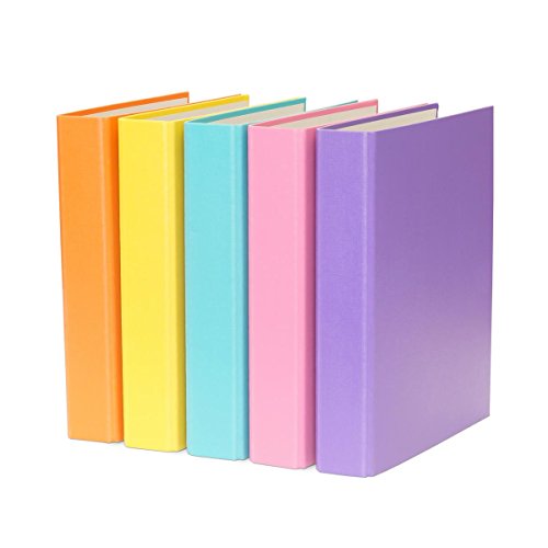 5x Ringbuch/DIN A5 / 2-Ring Ordner/je 1x gelb, lila, türkis, pink und orange