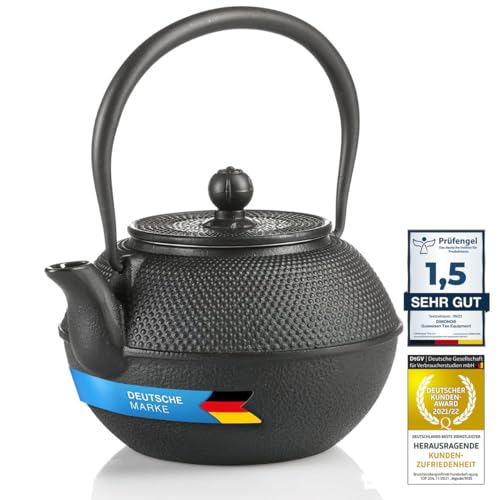 Dimono Asiatische Teekanne aus Gusseisen Traditionelle Eisen-Kanne