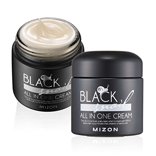 [Mizon] Alles in einem Creme mit Extrakt aus schwarzem Schneckenschleim (75 ml) Premium-Creme; Anti-Aging-Behandlung; Koreanische Kosmetik mit Pflanzenextrakten und Mucin der schwarzen Schnecke