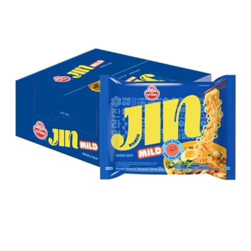 OTOKI Jin Ramen Mild | 120g x 20er Box Ramen | Koreanische Instantnudeln zum Kochen | Würzige milde Ramyeon-Suppe | Ideal für Gastronomie, Familien oder Vorrat | Authenti