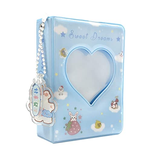 BEEK 3 pp-1 Kpop Holder, 3 Inch Mini Butterfly Love Heart Hollow 40 Pockets Name Card Book Photo Fans Album with Charm(F),06