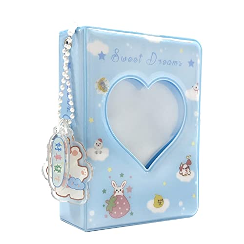 BEEK 3 pp-1 Kpop Holder, 3 Inch Mini Butterfly Love Heart Hollow 40 Pockets Name Card Book Photo Fans Album with Charm(F),06