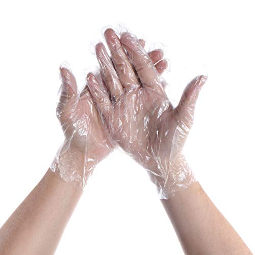 OUNONA 500pcs / Pack PE Handschuhe Einweghandschuhe für Haus Küche Restaurant Kochen Industrial Medical Reinigung