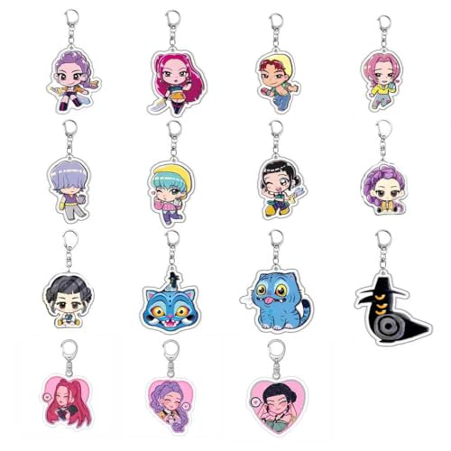 dellyy K Pop Dämon Schlüsselanhänger Set ，Kpop Anhänger Figuren Jäger, Spielzeugsammlung zur Dekoration 20PCS