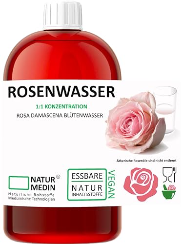 1.000-ml ROSENWASSER Essbares Gesichtswasser. 100% naturrein NATURMEDIN®