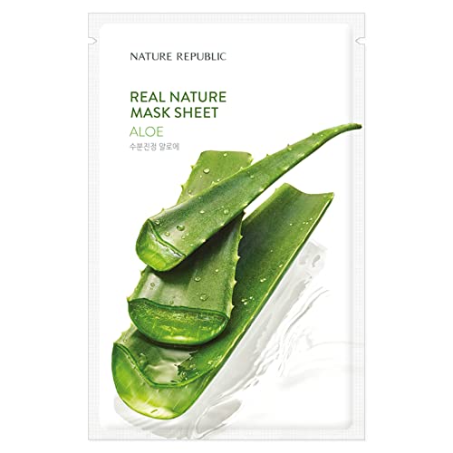 Nature Republic Real Nature Mask 10 Sheets for Skin Hydration (Aloe)