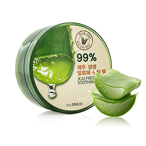 Natürliches Koreanisch Aloe Vera Gel 100 prozent - 300 ml - Feuchtigkeitscreme für Gesicht, Körper Haar-Gel, Pflege nach dem Sonnen, bei Ekzem, Sonnenbrand, Anti-Narben - Aloeveragel