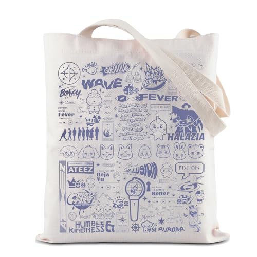 Kpop Einkaufstasche für Liebhaber - Geschenk, Konzert, Wiederverwendbare Umhängetasche, Wave Tragetasche, 35*40cm