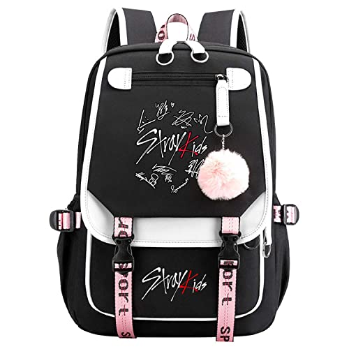 Flyself Schulrucksack Mädchen Teenager Kpop Schultasche Jungen Rucksack Schul Mit 15.6 zoll Laptopfach Wasserdicht Schulranzen Rucksack Daypacks Backpack