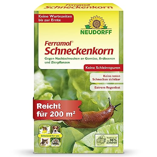Neudorff Ferramol Schneckenkorn. Zuverlässiger und schneller Schneckenschutz. Als wirksames Mittel zur Schneckenabwehr auch für den ökologischen Landbau geeignet, 1x 1Kg, braun