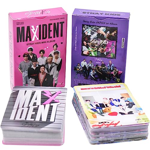Kpop Stray Kids MAXIDENT Album Lomo Cards Stray Kids Merch MAXIDENT Photocards New Album Photocards Fotokarte Stray Kids Fotokarten Set Fangeschenk 110pcs