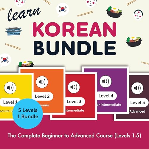 Learn Korean Bundle: The Complete Beginner to Advanced Course (Levels 1-5)