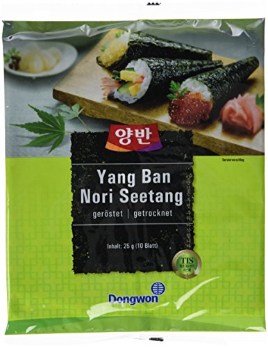 Dongwon Seetang, geröstet, für Sushi, 5er Pack (5 x 25 g)