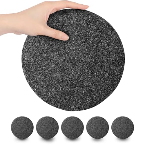 6 Stück Filzuntersetzer Rund Ø 20cm – Robuste Untersetzer aus Filz in Anthrazit für Gläser, Töpfe, Schüsseln – Topfuntersetzer & Tischschoner