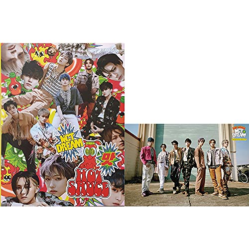 NCT Dream Hot Sauce [Photo Book Ver.] The 1st Album (Chilling Version) CD+Poster+Photobook+Postcard Book+Folded Poster(On Pack)+Sticker+Thanks To+Photo Card+(Extra 5 NCT Photocards)