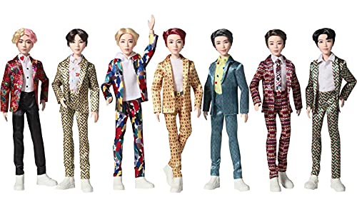 Mattel GMY42 - BTS - Bangtan Boys - Idol Puppen 30cm , Geschenkset, 7-er Pack